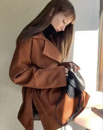 louren trench short outer 테라코타 로렌 코트