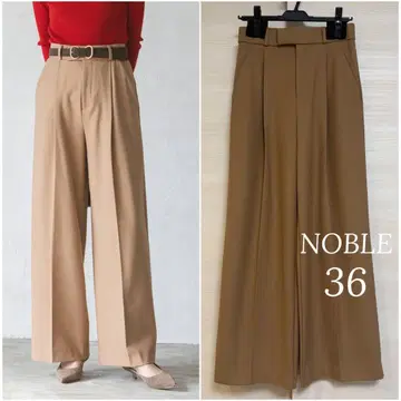 NOBLE 노블 TR 트윌 속기모 슬랙스 팬츠 36 카멜