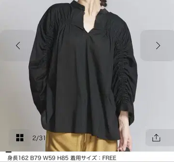 UNITED ARROWS BEAUTY&YOUTH 셔링 스키퍼 블랙