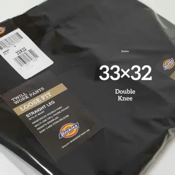 33 x 32 [ 새상품 미사용 ] 디키즈 더블니 85283 BLACK