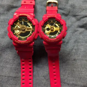 G-SHOCK & Baby-G 세트 레드