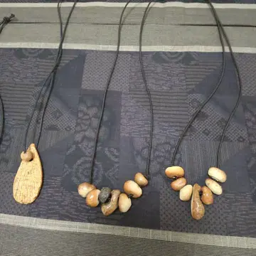 흙 목걸이 6개 비젠 도자기