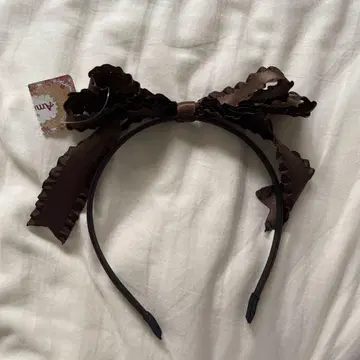 아마벨 리본 머리띠 브라운 브라운 택 포함 새상품