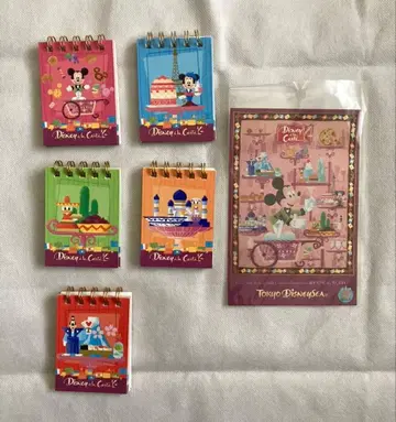 디즈니 알라카르트 메모장 5종과 엽서 세트