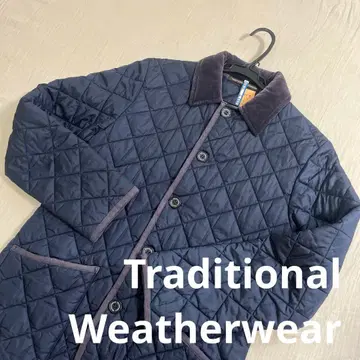 가을/겨울 스테디셀러 네이비 퀼팅 자켓 코듀로이 옷깃 36 사이즈