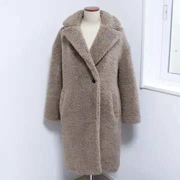 ZARA 테디베어 롱 보아 코트 XS