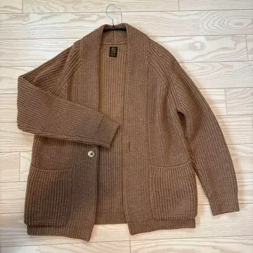 BATONER 베이지 카멜 니트 가디건
