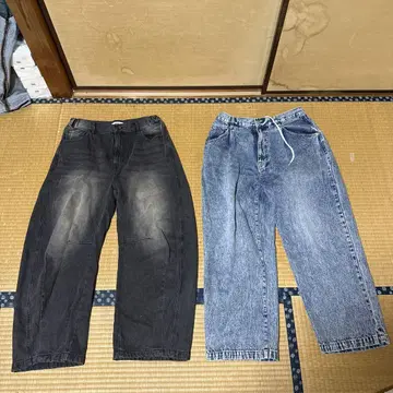 WEGO 와이드 팬츠 2세트 (블랙 블루)