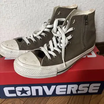 CONVERSE 하이컷 밀리터리 올리브 스니커즈 사이드 지퍼