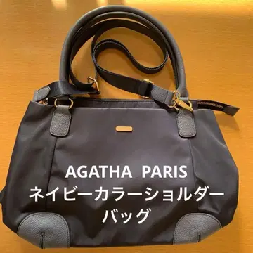 AGATHA PARIS 나일론 소재 네이비 숄더백
