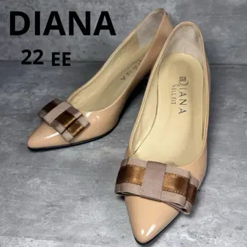 DIANA 다이애나 펌프스 스틸레토 리본 베이지 에나멜