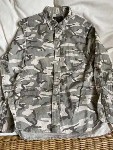 BEAMS 플러스 카모 패턴 긴팔 셔츠 S