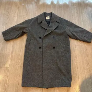 BEAMS HEART 헤링본 더블 브레스트 코트