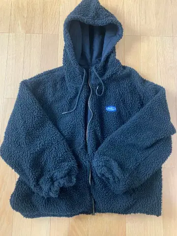 플리스 보아 자켓 블랙