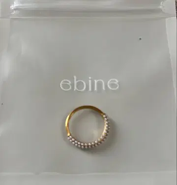 ebine 골드 펄 장식 반지