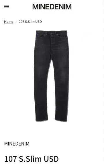 MINEDENIM 107 S.Slim USD 새상품급