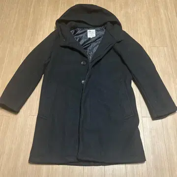 Natural Story 후드 부착 체스터 코트 M 블랙