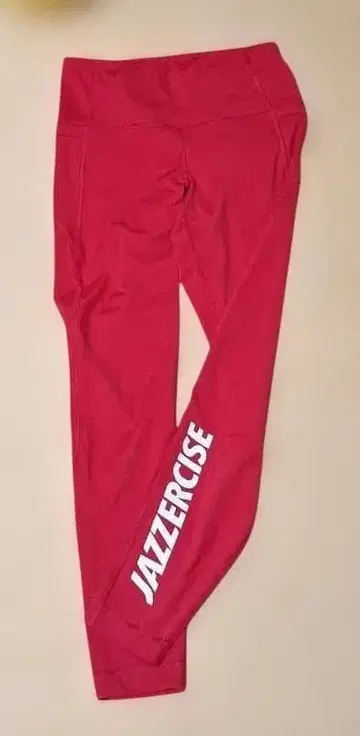 JAZZERCISE 로고 레깅스 레드