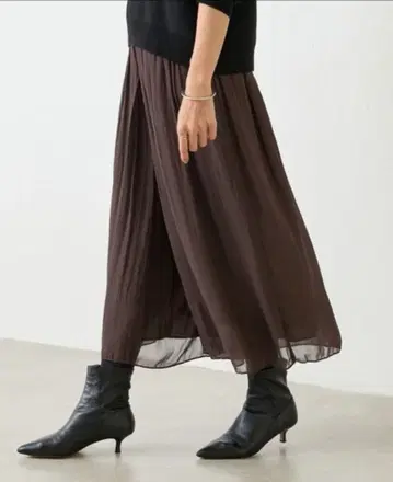 [ BEARDSLEY ] 주름 쉬폰 개더 팬츠