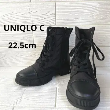[컨디션 최상] 유니클로C 패디드 레이스업 부츠 22.5cm 블랙