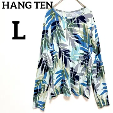 HANG TEN 긴팔 티셔츠 [ L ] 리프 무늬 리조트 보타니컬
