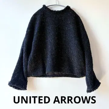 유나이티드 애로우즈 UNITED ARROWS 라메 믹스 트위드 니트