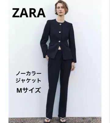 [ 새상품급 ] ZARA 네이비 노카라 자켓