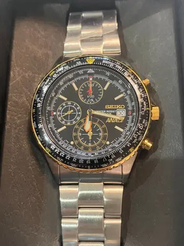 새상품 SEIKO x ANA 콜라보 손목시계 쿼츠 크로노그래프 데이트