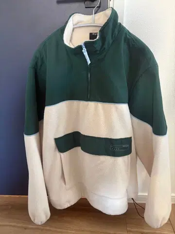 HUF 플리스 자켓 XL 그린 화이트