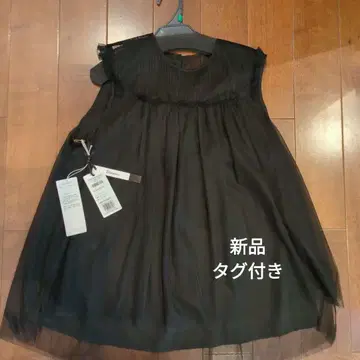 블랙 슬리브리스 튜닉