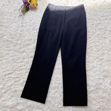 조르주 레쉬 코튼 혼방 플레어 팬츠 오피스 캐주얼 블랙 M