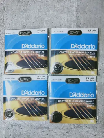 D'Addario EXP16 어쿠스틱 기타 줄 4팩