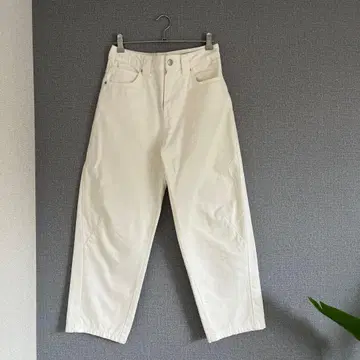 ZARA 완판 리미티드 배럴 레그 데님 화이트 32 와이드 데님