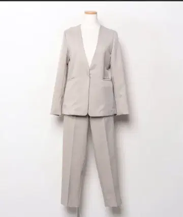 노카라 팬츠 수트 M 베이지