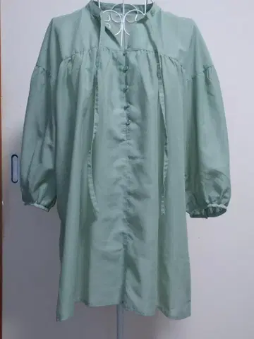 애프터눈 티 폴리 린넨 튜닉 블라우스 M 미사용 새상품