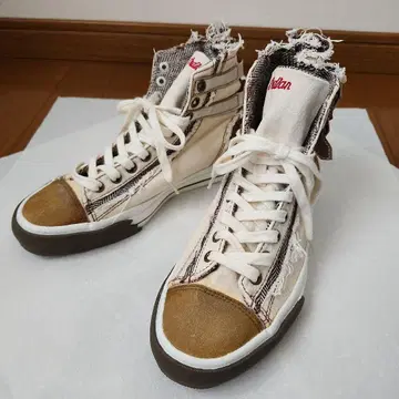 인디언 모터사이클 하이컷 스니커즈 24.5cm