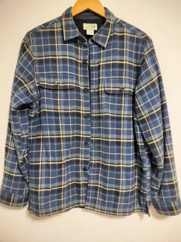 L.L.Bean 블루 계열 체크 플란넬 셔츠 M 사이즈