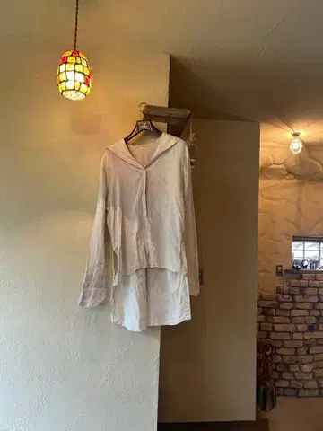 ETRE 세일러 칼라 긴팔 셔츠