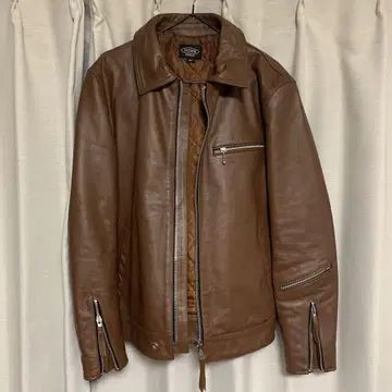 경적 웍스 가죽 자켓 브라운