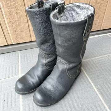 [ 키다리 아저씨 ] 가죽 롱 부츠 블랙