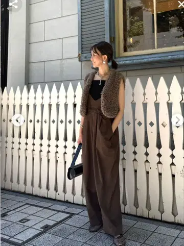 fosie 푸들 베스트 새상품 브라운