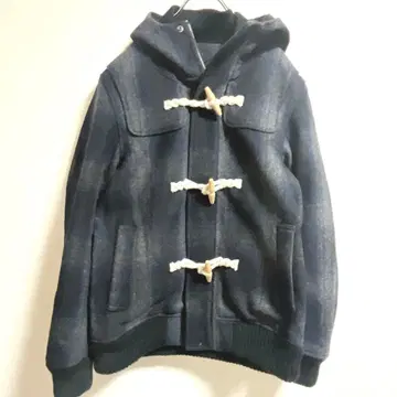 리듬 오브 라이프 더플 코트 체크 무늬 그레이 계열 L 사이즈