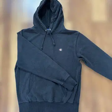 Champion 블랙 후드티 XL