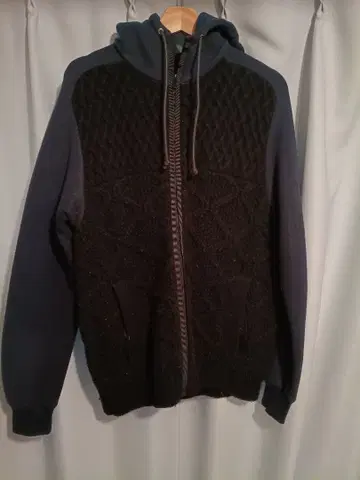 sacai 지퍼 후드티 니트 맨투맨 도킹 하이브리드