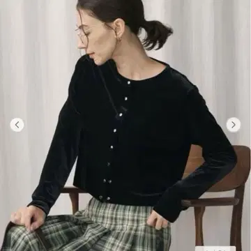유나이티드 애로우즈 벨로아 가디건 네이비