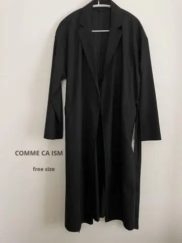 COMME CA ISM 블랙 롱 코트 프리 사이즈