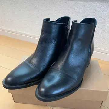 레이빔즈 블랙 가죽 숏부츠 35