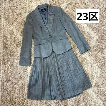 23구 온워드 그레이 정장 세트 플리츠 스커트 그레이 자켓