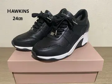 [ 새상품급 ] HAWKINS 웨지솔 스니커즈 블랙 24cm