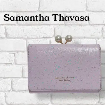 사만다 타바사 삼단 접이식 지갑 가마구치 핑크 계열